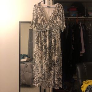 Express hi-lo v-neck dress